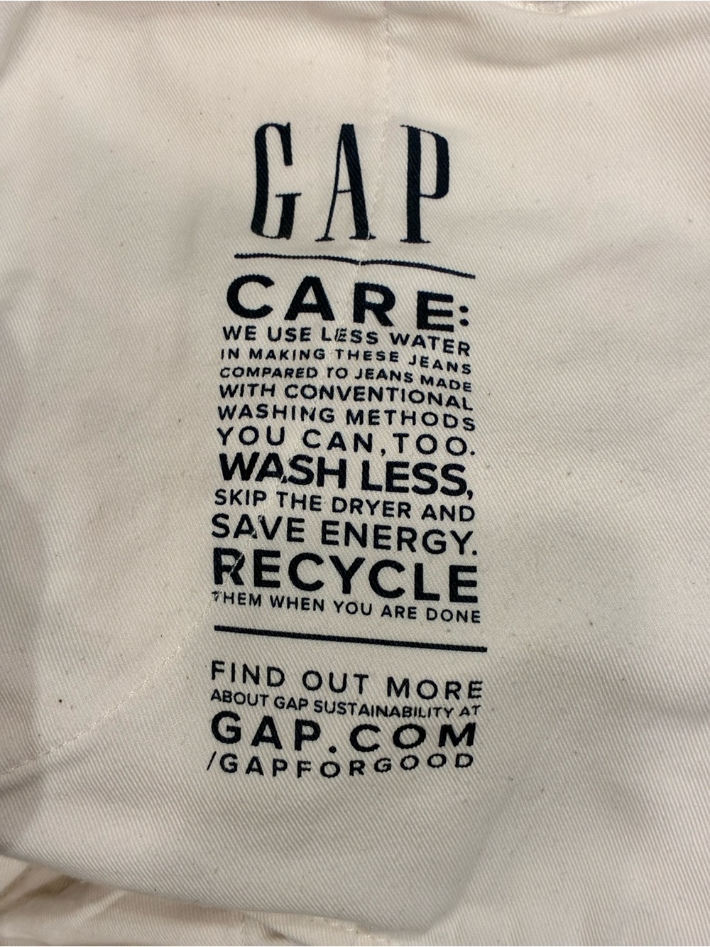 Gap Mens 32x30 Straight Fit White Denim Jeans Flap Back Pocket Trouser Pants